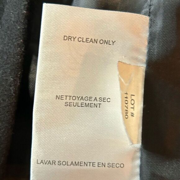 Michael Kors Wool Blend Peacoat Zipper Front Toggle Black Button Size 4 - Picture 16 of 16